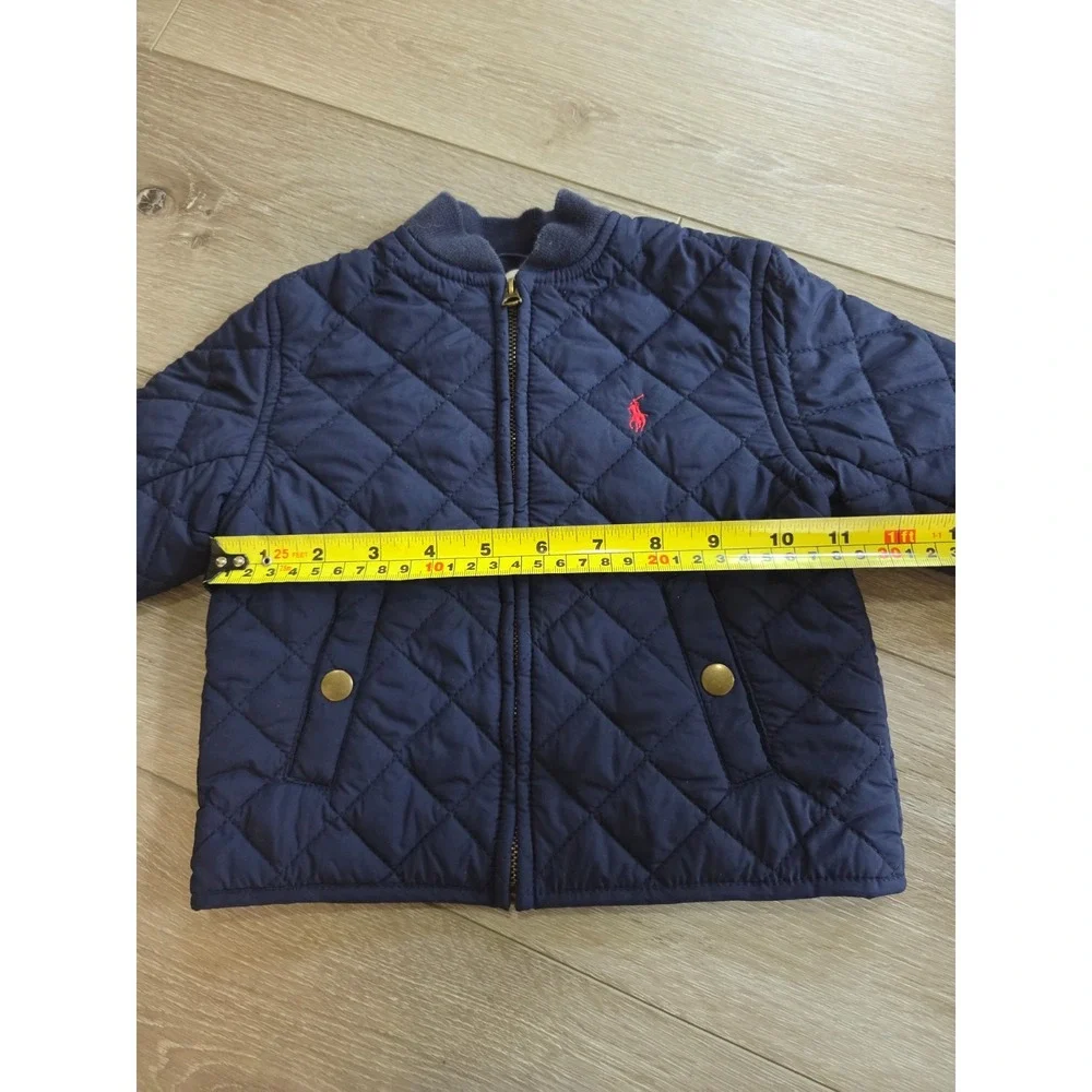 Polo Ralph Lauren Quilted Navy Blue Full Zip Jacket Coat Baby Boys 9m